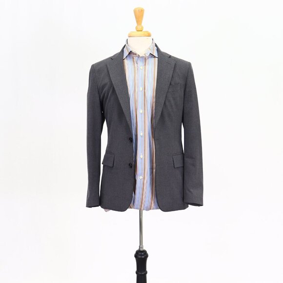 J. Crew 36S Gray Solid 2-Button Sport Coat Blazer Jacket T007